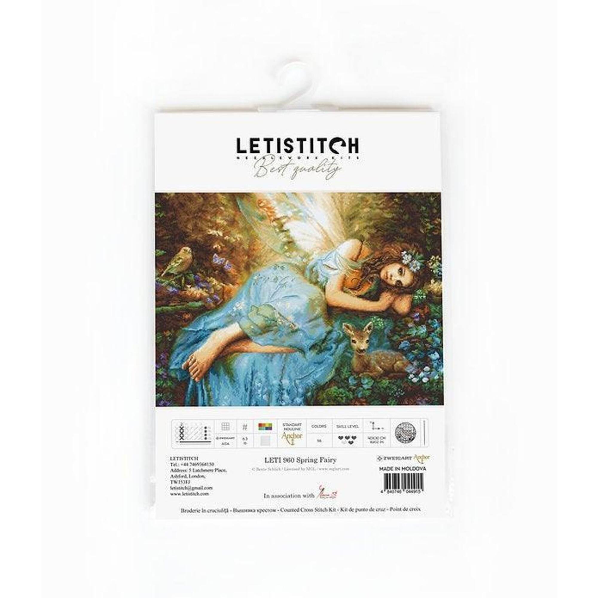 Letistitch Spring Fairy Counted Cross Stitch Kit